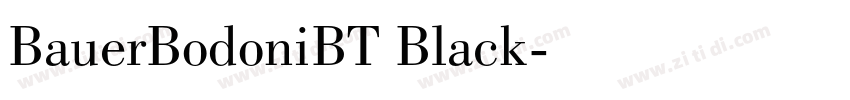 BauerBodoniBT Black字体转换